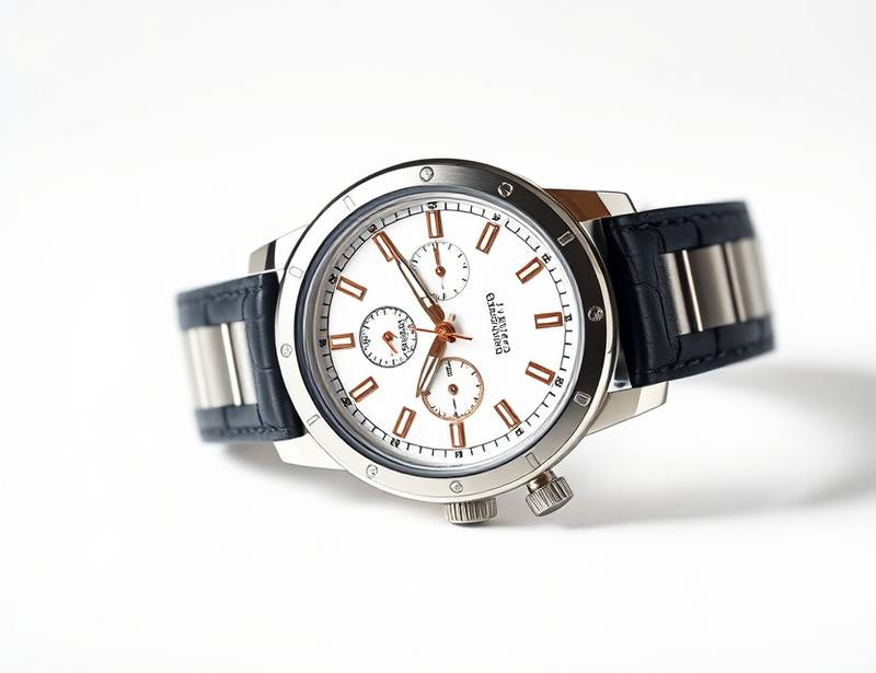 A professional product shot of a luxury watch on a white background.