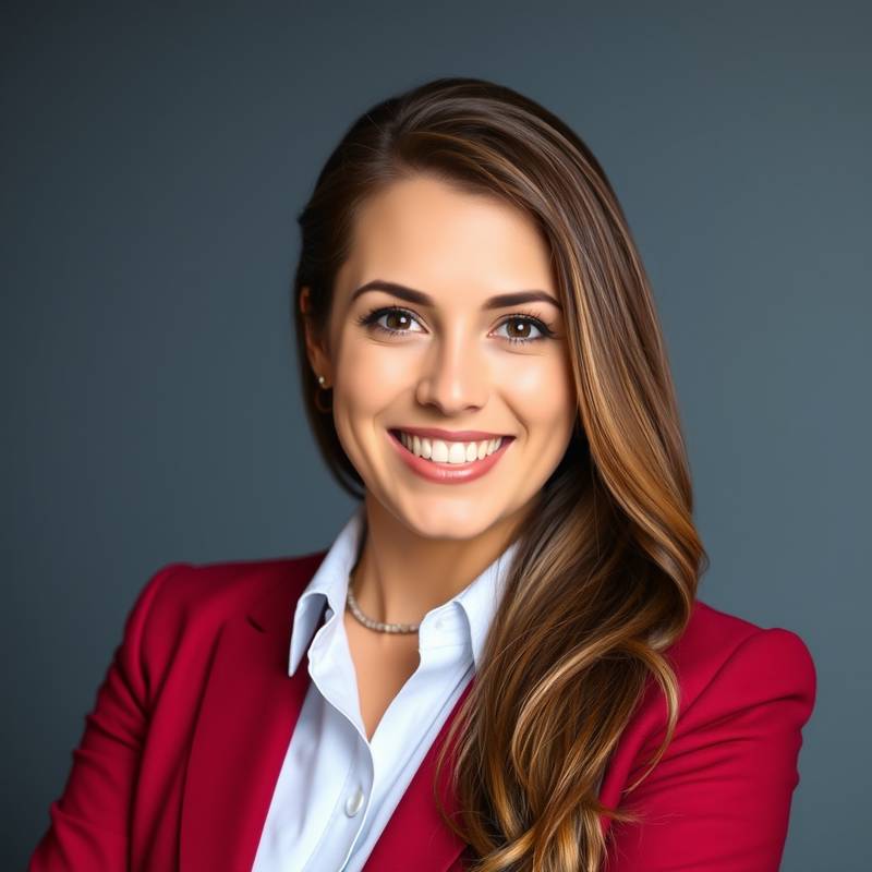Headshot of Elena Petrova, Co-Founder and Lead Photographer at IlluminArt Studios. She is smiling and wearing a professional outfit.